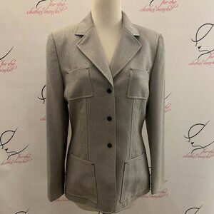 STRESA. Size 10. Professional Jacket. Long Sleeve. Snap Front. Pockets. DB